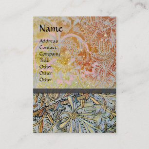 HONEYSUCKLE Pink Red White Brown Gold Yellow Flora Business Card