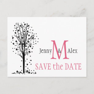 Honeysuckle Pink Save the Date Cards
