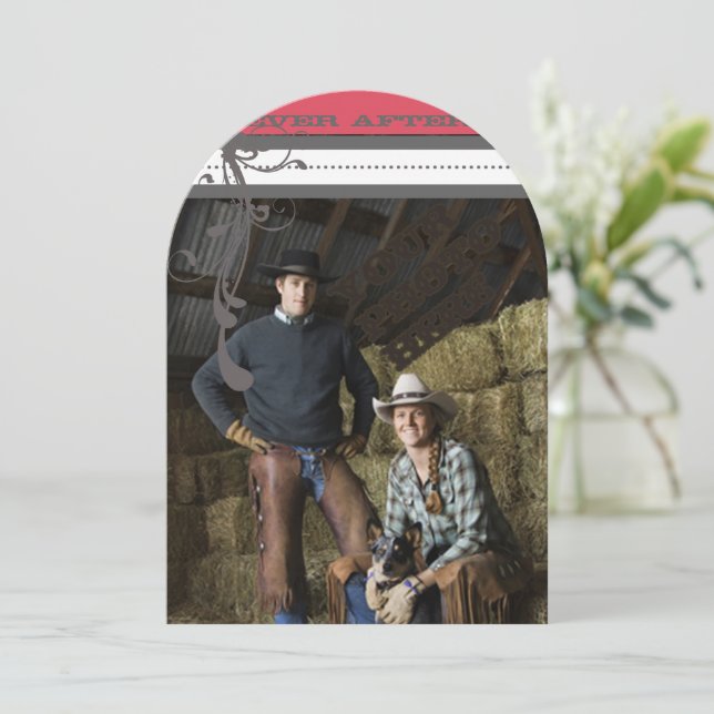 Honeysuckle Vintage Chandelier Wedding Invitations (Standing Front)