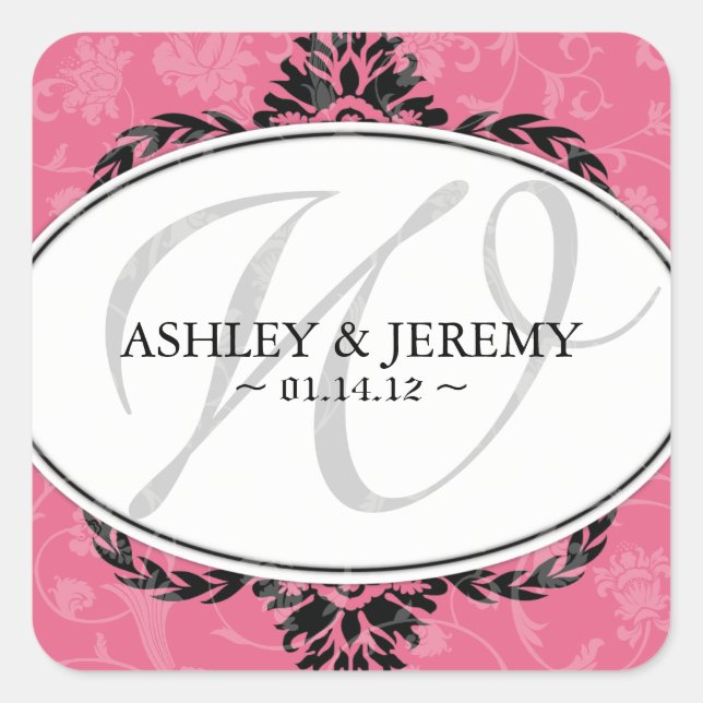 Honeysuckle Wedding Favour Stickers (Front)