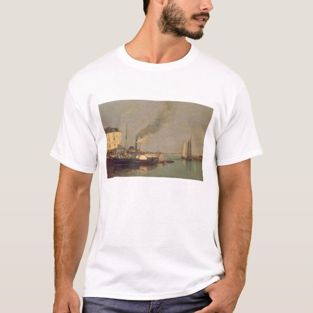 Honfleur. La Jetee, 1854-57 (oil on panel) T-Shirt (Front)