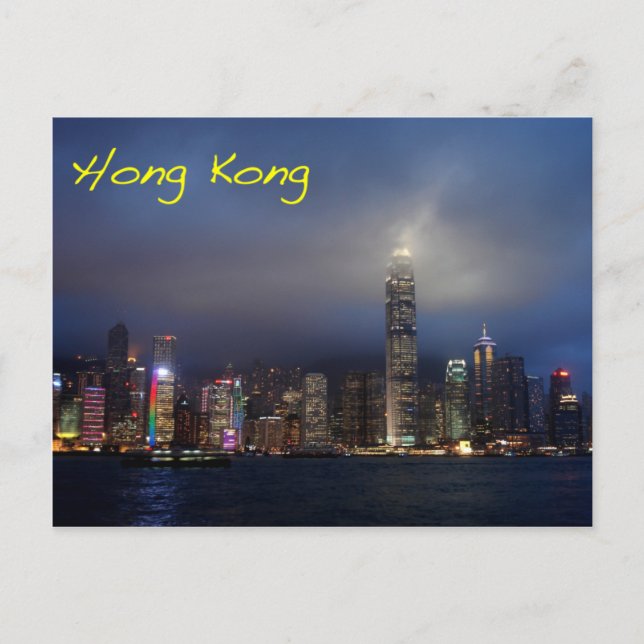 Hong Kong at Night Postcard (Front)