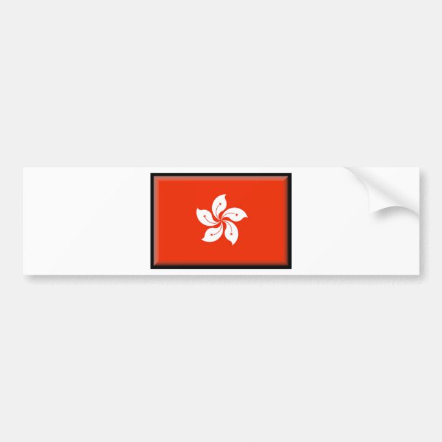 Hong Kong (China) Flag Bumper Sticker (Front)