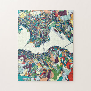 Hong Kong, China Map Jigsaw Puzzle