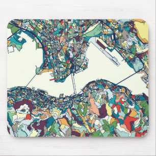 Hong Kong, China Map Mouse Pad