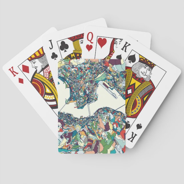 Hong Kong, China Map Playing Cards (Back)