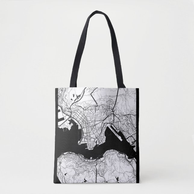 Hong Kong China Map Tote Bag (Front)