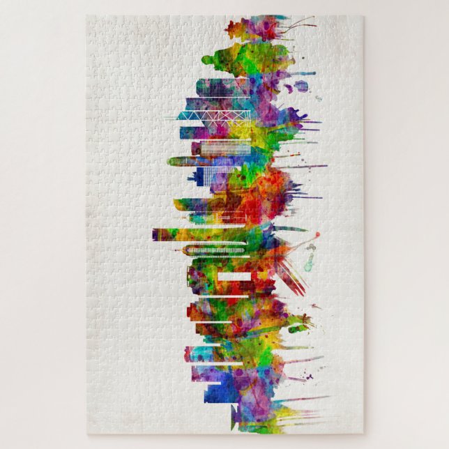 Hong Kong China Skyline Jigsaw Puzzle (Vertical)