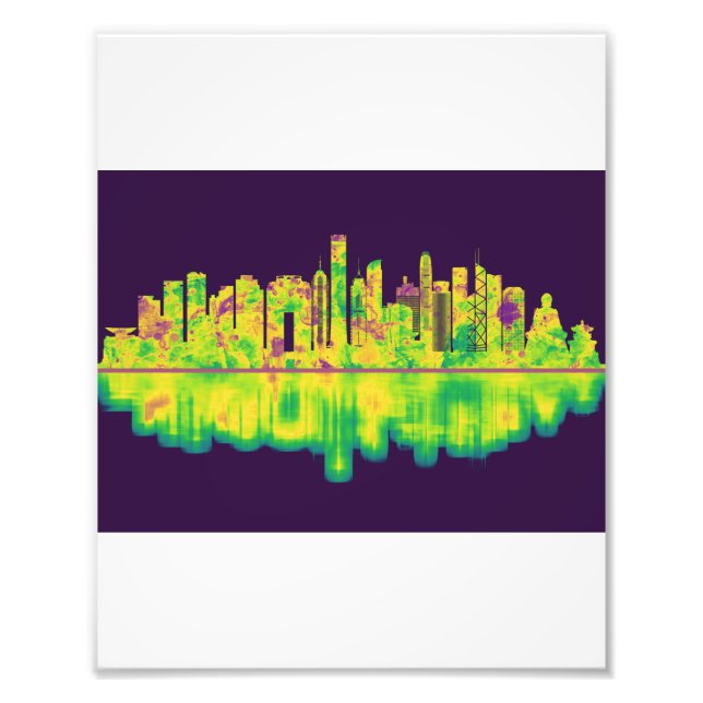 Hong Kong China Skyline Photo Print (Front)