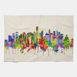 Hong Kong China Skyline Tea Towel