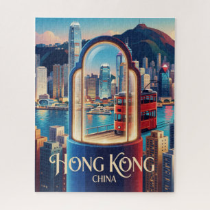 Hong Kong China Victoria Harbour Skyline Travel Jigsaw Puzzle