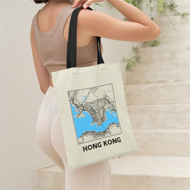 Hong Kong City Map Tote Bag (Creator Uploaded)