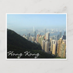 hong kong city view postcard