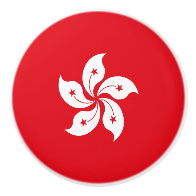 Hong Kong flag Ceramic Knob (Front)