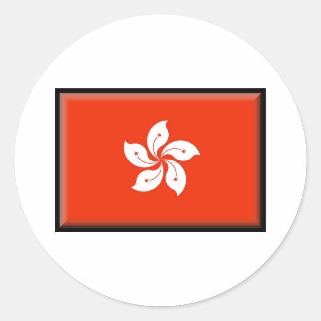 Hong Kong Flag Classic Round Sticker (Front)