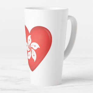Hong Kong Flag Heart Latte Mug