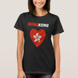 Hong Kong Flag Holiday Hong Kong Heart Hongkonger  T-Shirt