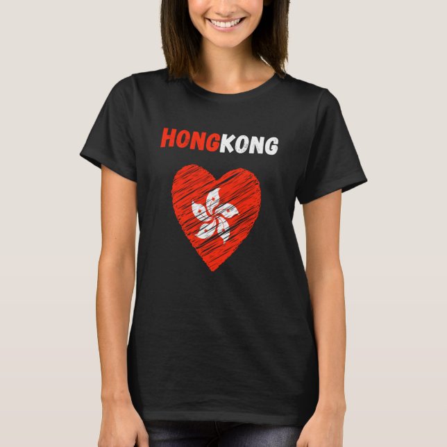 Hong Kong Flag Holiday Hong Kong Heart Hongkonger  T-Shirt (Front)