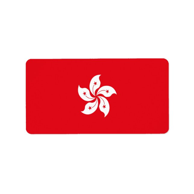 Hong Kong flag Label (Front)