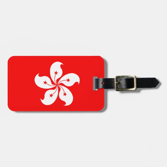 Hong Kong Flag Luggage Tag (Front Horizontal)