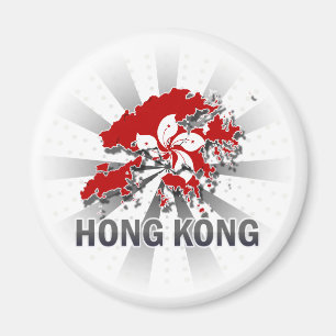 Hong Kong Flag Map 2.0 Magnet