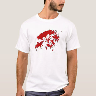 Hong Kong Flag Map full size T-Shirt