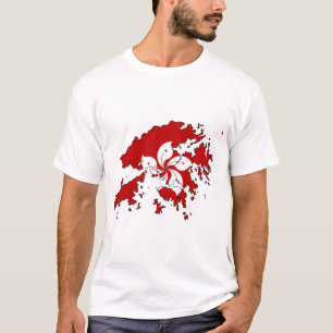 Hong Kong flag map T-Shirt