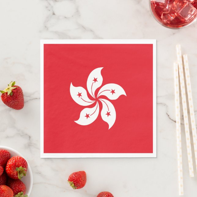 Hong Kong flag Napkin (Insitu)