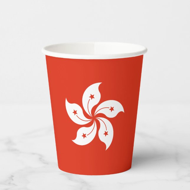 Hong Kong Flag Paper Cups (Left)
