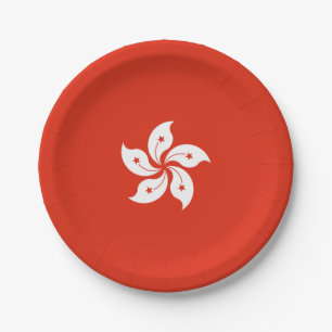 Hong Kong Flag Paper Plate