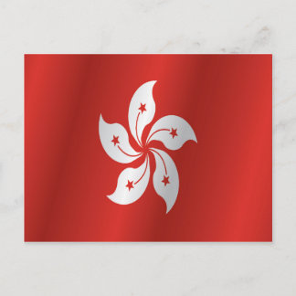 Hong Kong flag Postcard