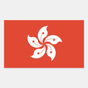 Hong Kong Flag Rectangular Sticker