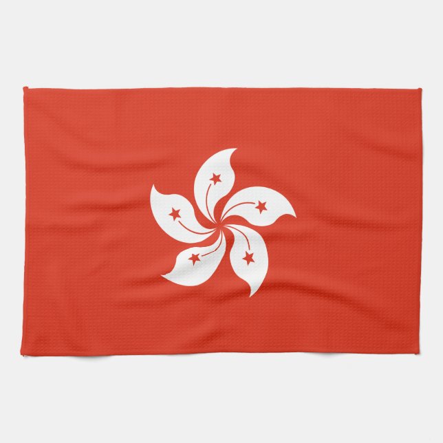Hong Kong Flag Tea Towel (Horizontal)