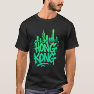 Hong Kong Graffiti Street Design T-Shirt