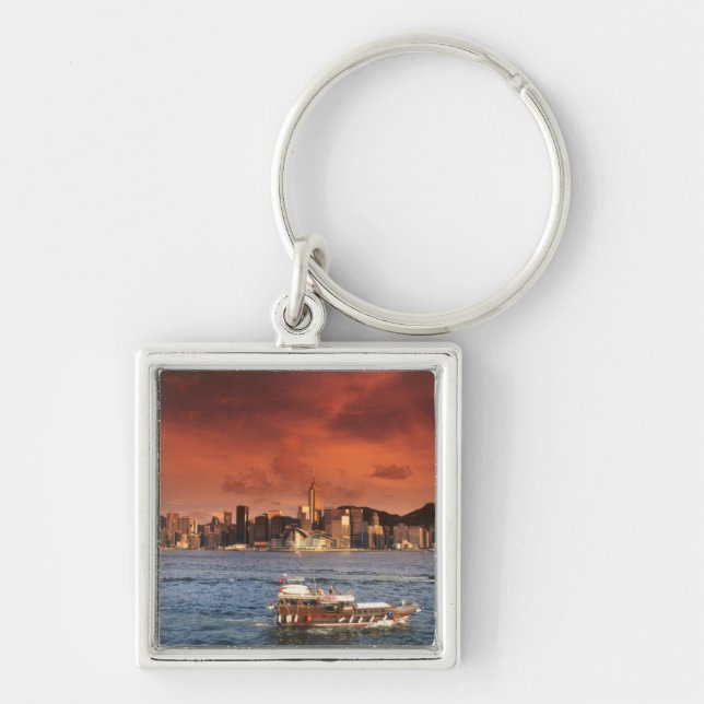 Hong Kong Harbour at Sunset Key Ring (Front)