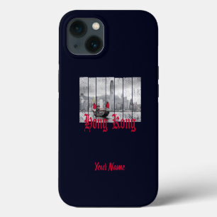 Hong Kong harbour skyline vintage china souvenir iPhone 13 Case