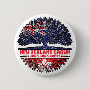 Hong Kong Hongkong New Zealander New Zealand Tree 6 Cm Round Badge