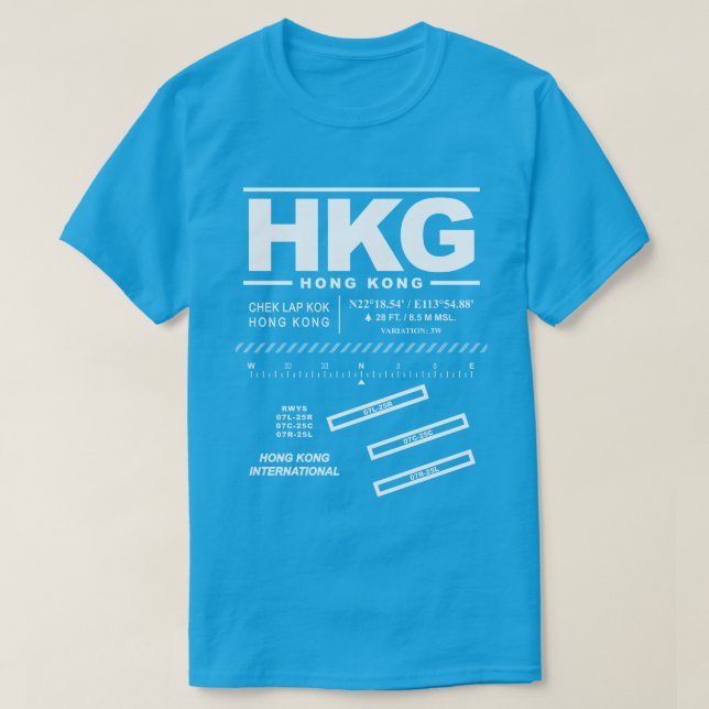 Hong Kong International Airport HKG T-Shirt (Design Front)