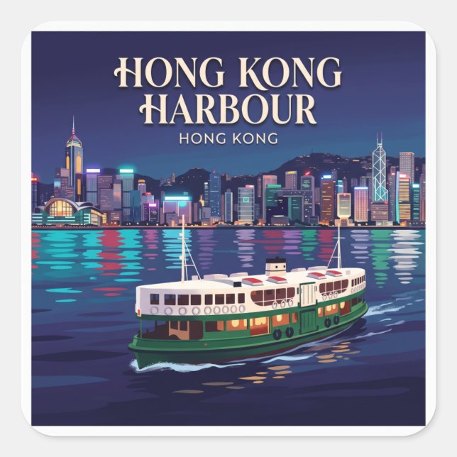Hong Kong Keepsake Square Sticker (Front)