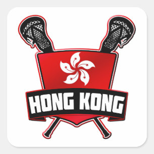 Hong Kong Lacrosse Square Sticker