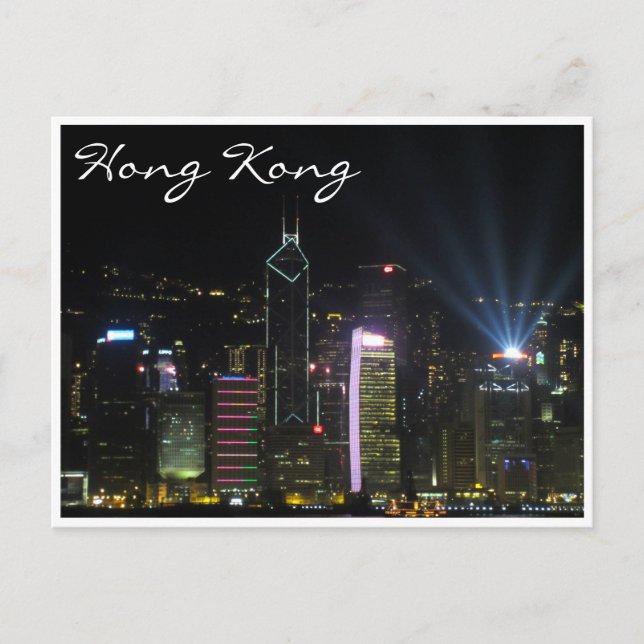 hong kong light show postcard (Front)
