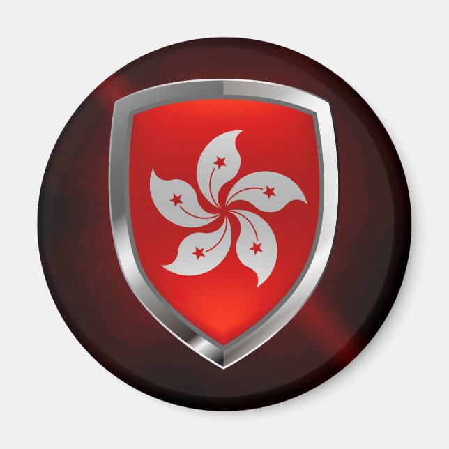Hong Kong Metallic Emblem Magnet (Front)