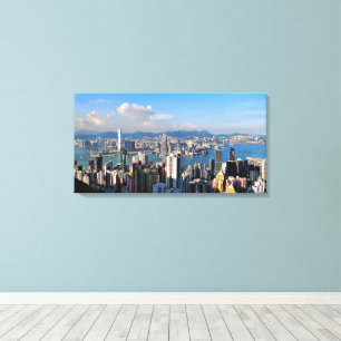 Hong Kong Pearl of the Orient Stretch Canvas Print