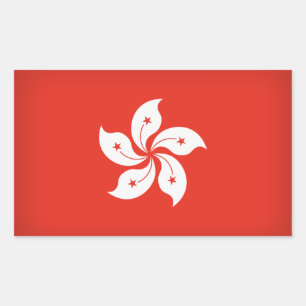Hong Kong Rectangular Sticker