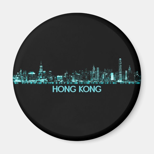 Hong Kong Skyline Magnet (Front)