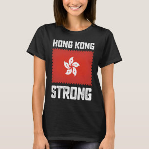 Hong Kong Strong Flag Stamp Pro Democracy Free Spe T-Shirt