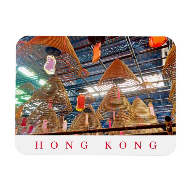 Hong Kong temple incense coils fridge magnet (Horizontal)