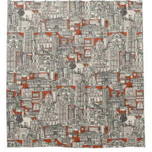 Hong Kong toile de jouy Shower Curtain