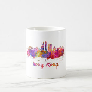 Hong Kong V2 skyline in watercolor Coffee Mug