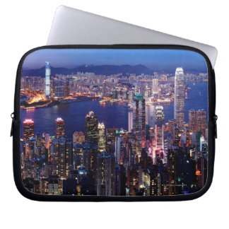 Hong Kong Victoria Harbour at Night Laptop Sleeve